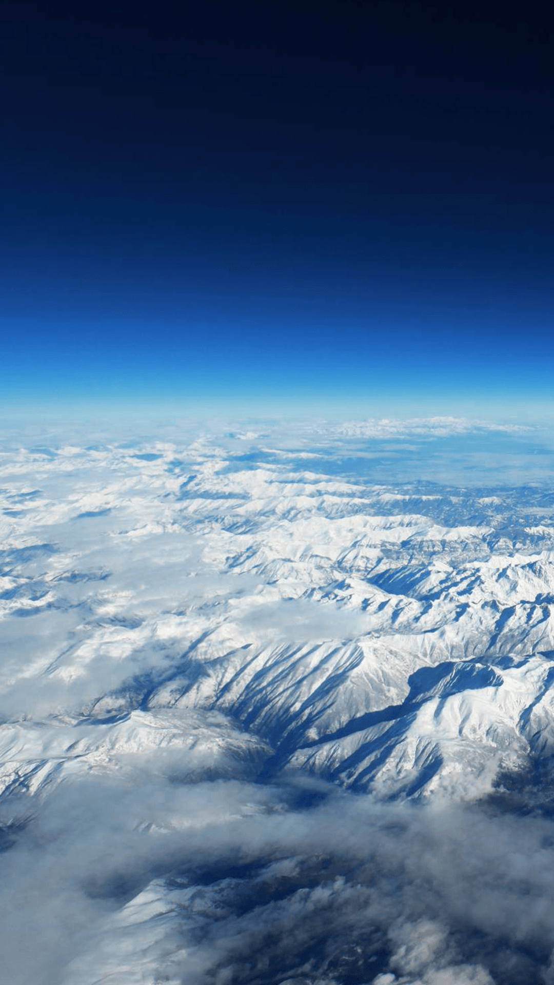 Montagne innevate vista aerea, 1080x1920 Full HD Verticale, Samsung Galaxy