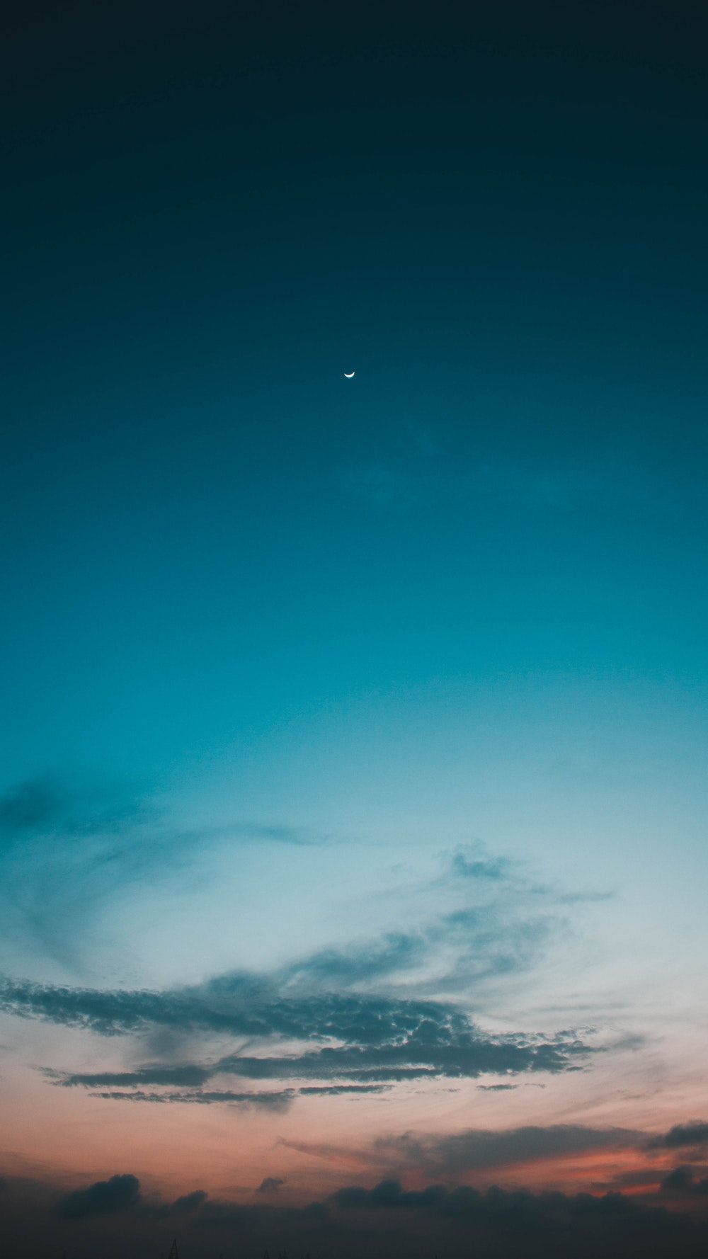 Cielo al tramonto con luna, 1000x1778 Verticale, Telefono