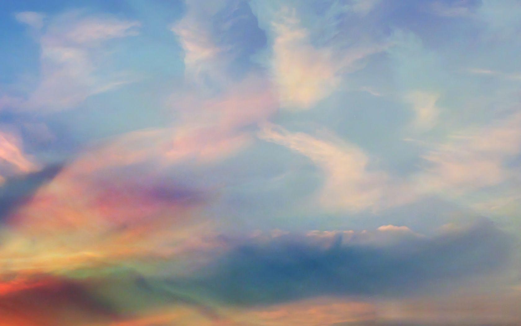 Cielo nuvole tramonto colorato, 1680x1050 HD, ROG Asus Laptop