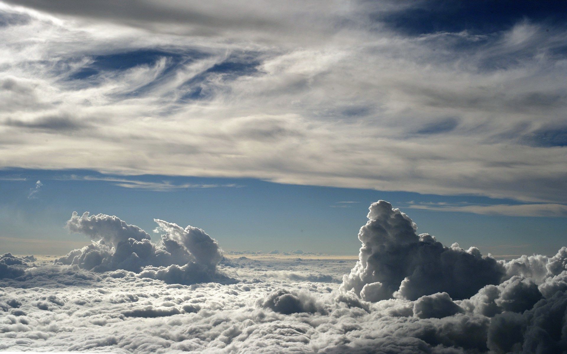 Nuvole cumuli cielo azzurro, 1920x1200 WUXGA, Desktop