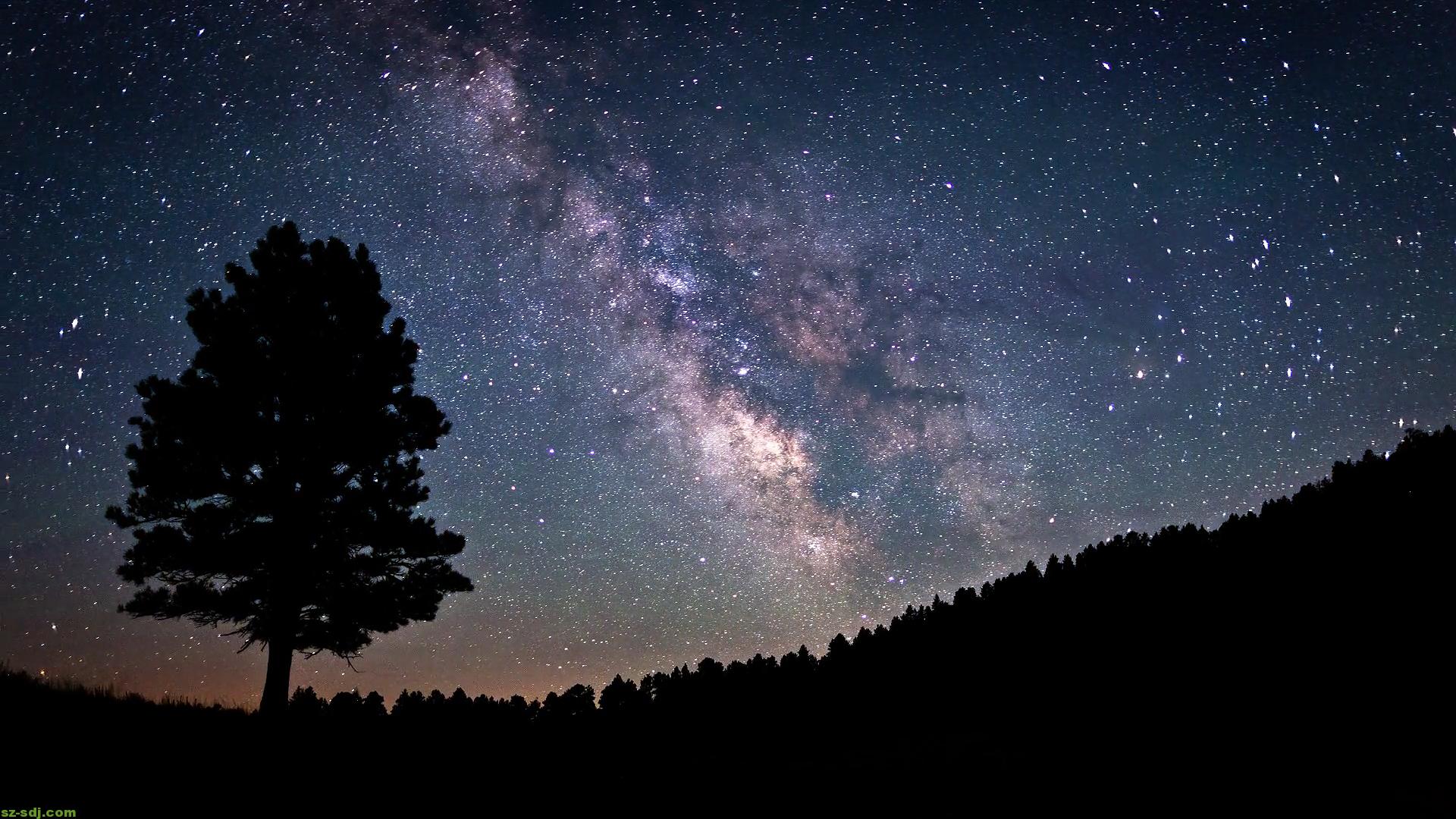 Cielo stellato con via lattea, 1920x1080 Full HD 1080p, Desktop