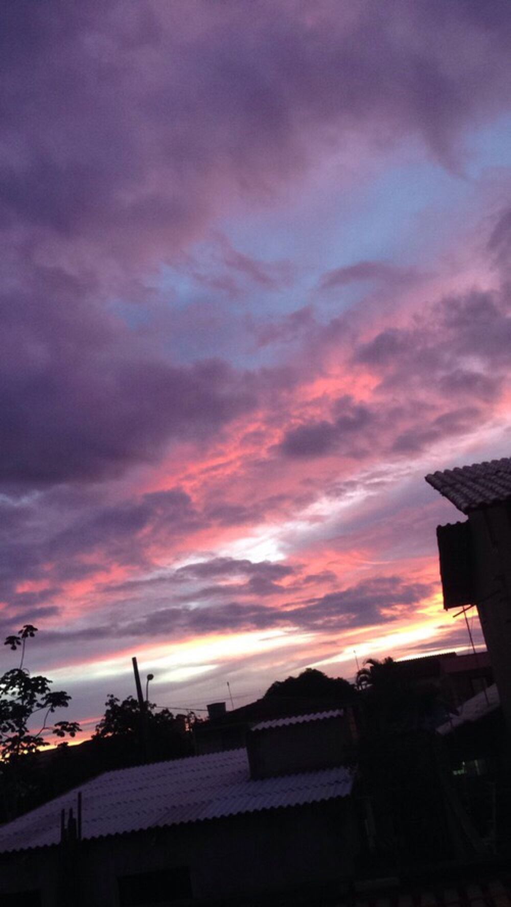 Cielo al tramonto viola rosa, 1000x1776 Verticale, Mobile