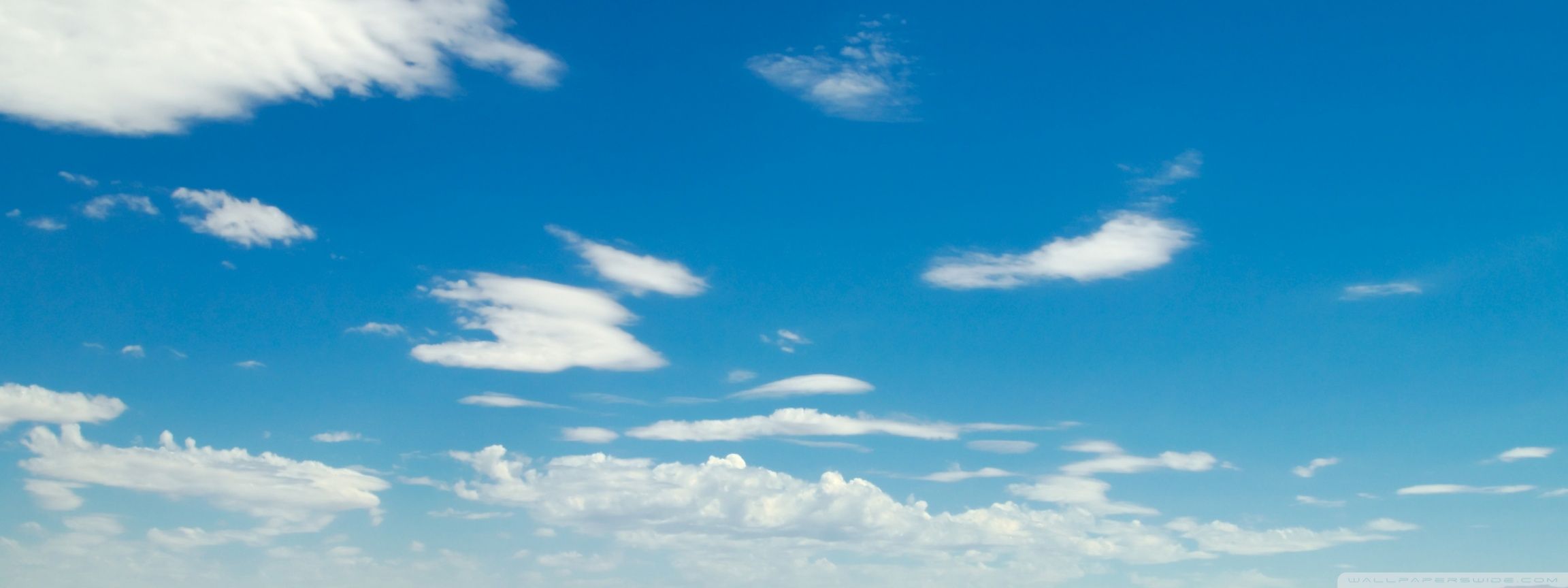 Cielo blu con nuvole bianche, 2304x864 21:9, iMac