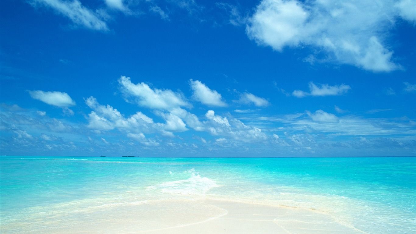 Spiaggia tropicale mare turchese, 1366x768 720p, PC