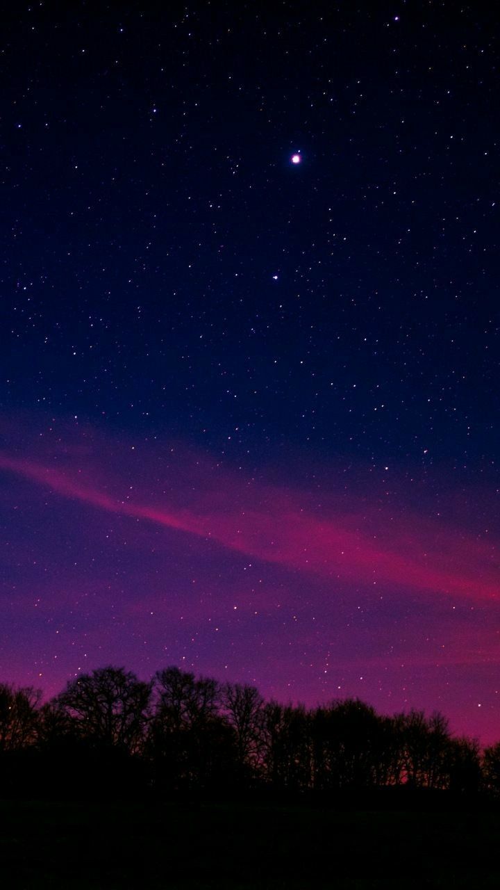 Cielo notturno stellato viola, 720x1280 Verticale, Mobile