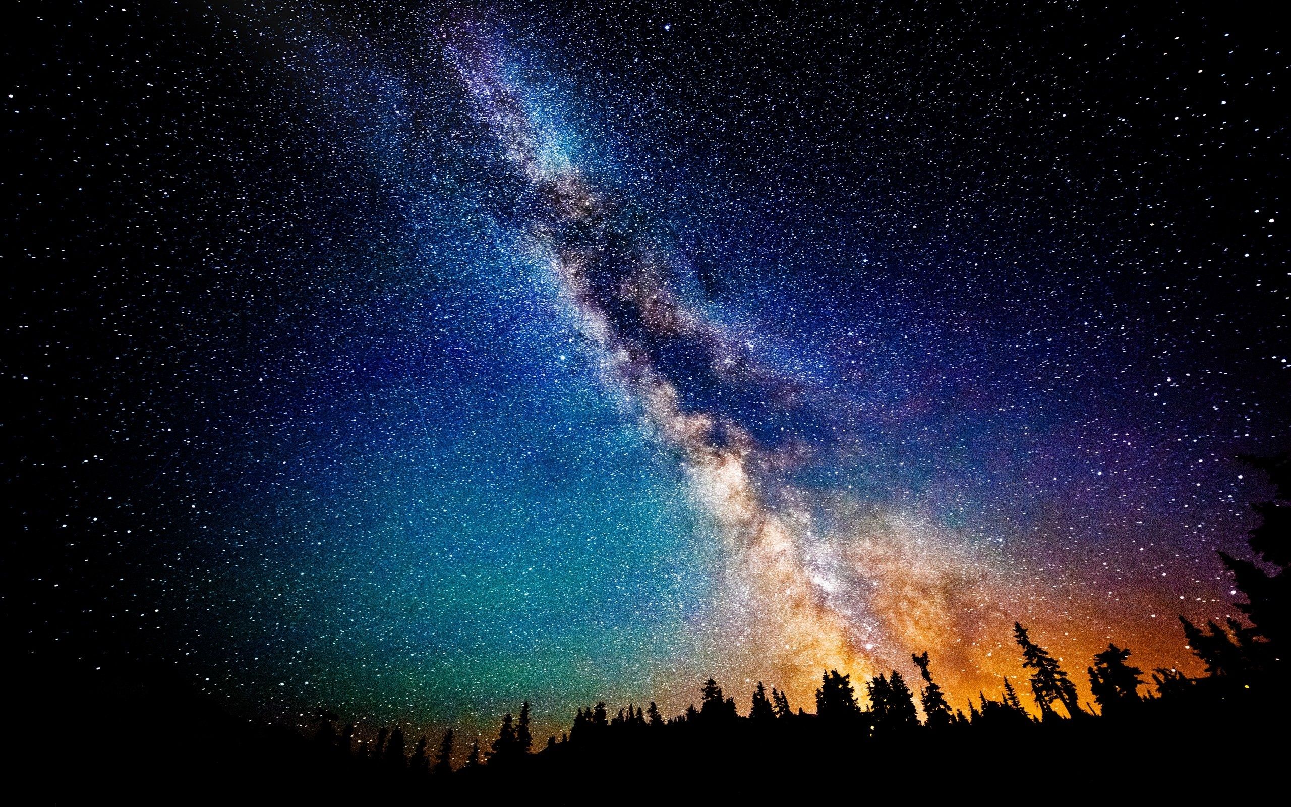 Via Lattea cielo stellato, 2560x1600 2K, Desktop