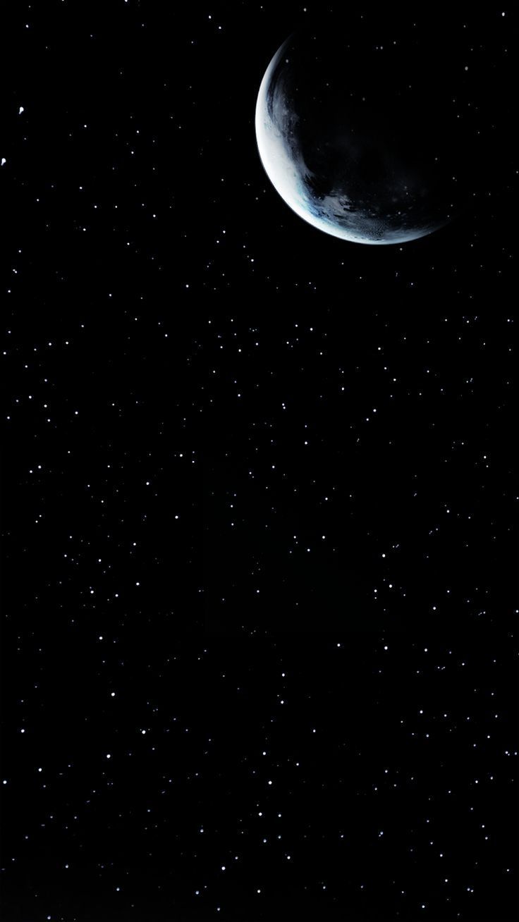 Luna crescente cielo stellato, 736x1308 Verticale, Telefono