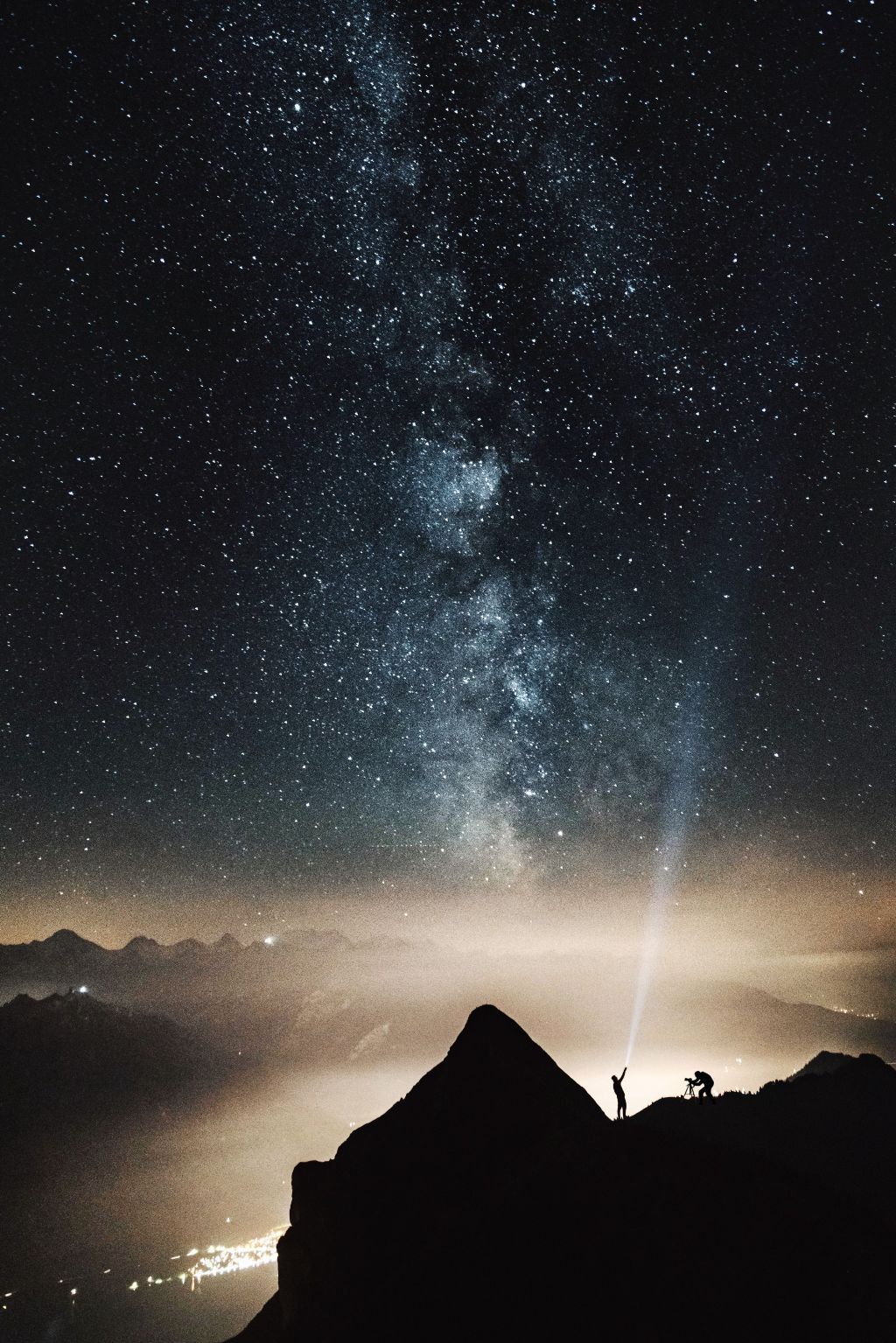 Via Lattea sopra montagna, 1024x1535 Full HD Verticale, Samsung Galaxy