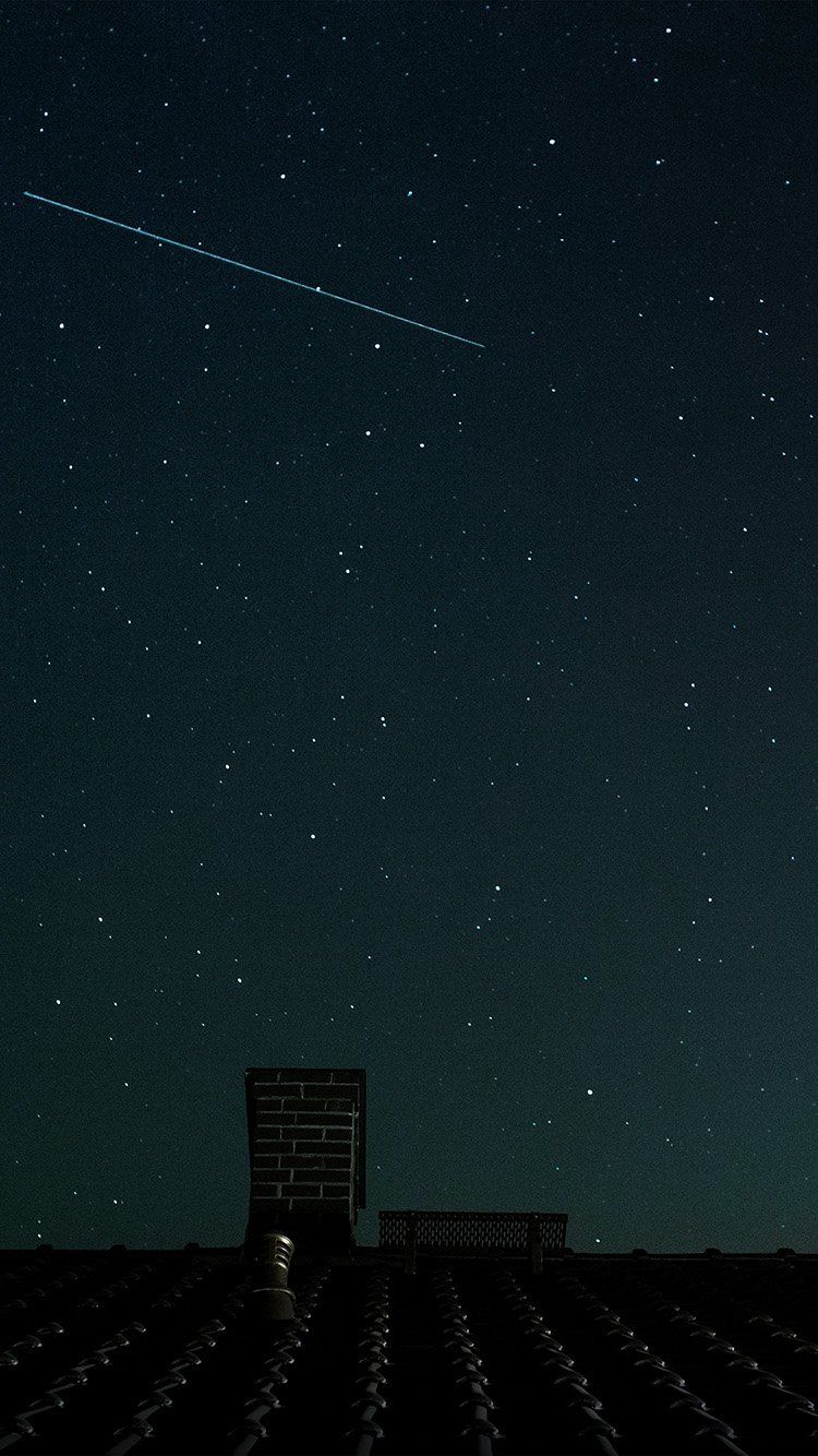 Cielo notturno con stella cadente, 750x1334 Full HD Verticale, Smartphone