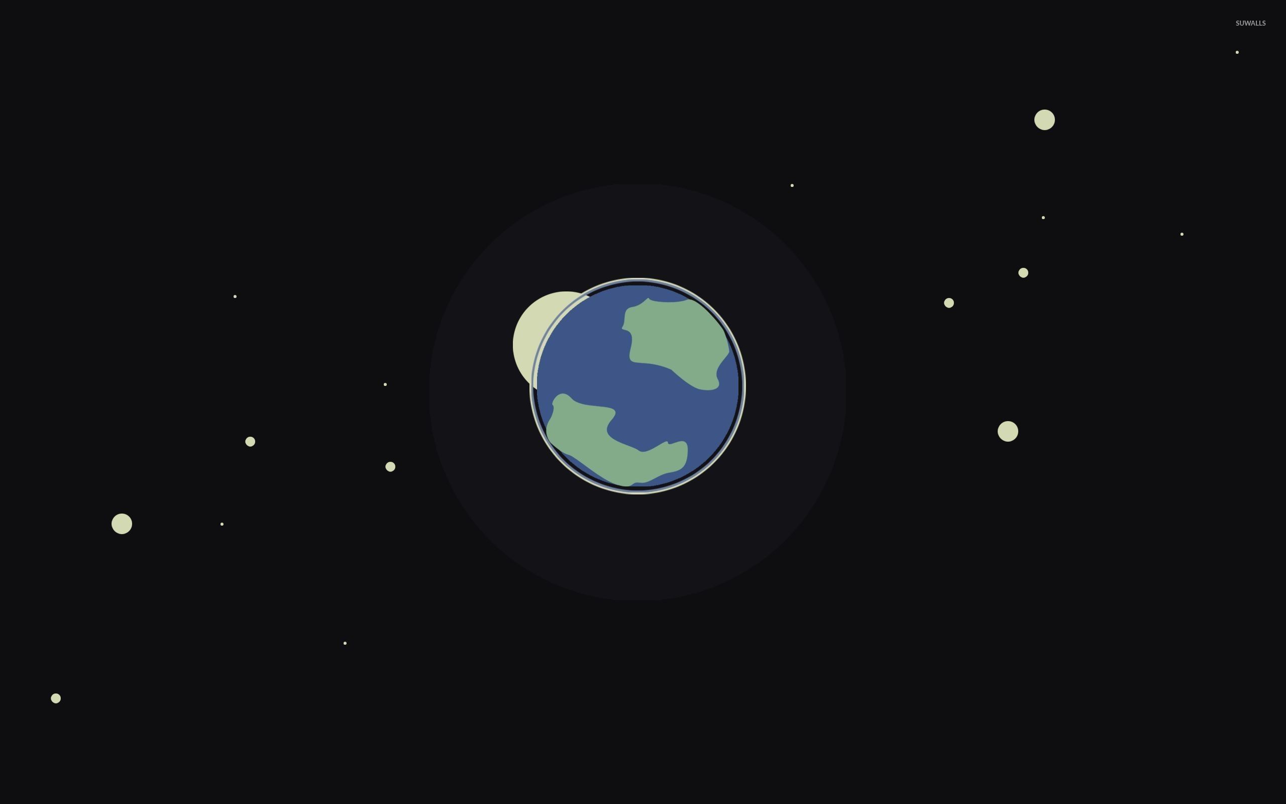 Terra e luna illustrazione spaziale, 2560x1600 2K, PC