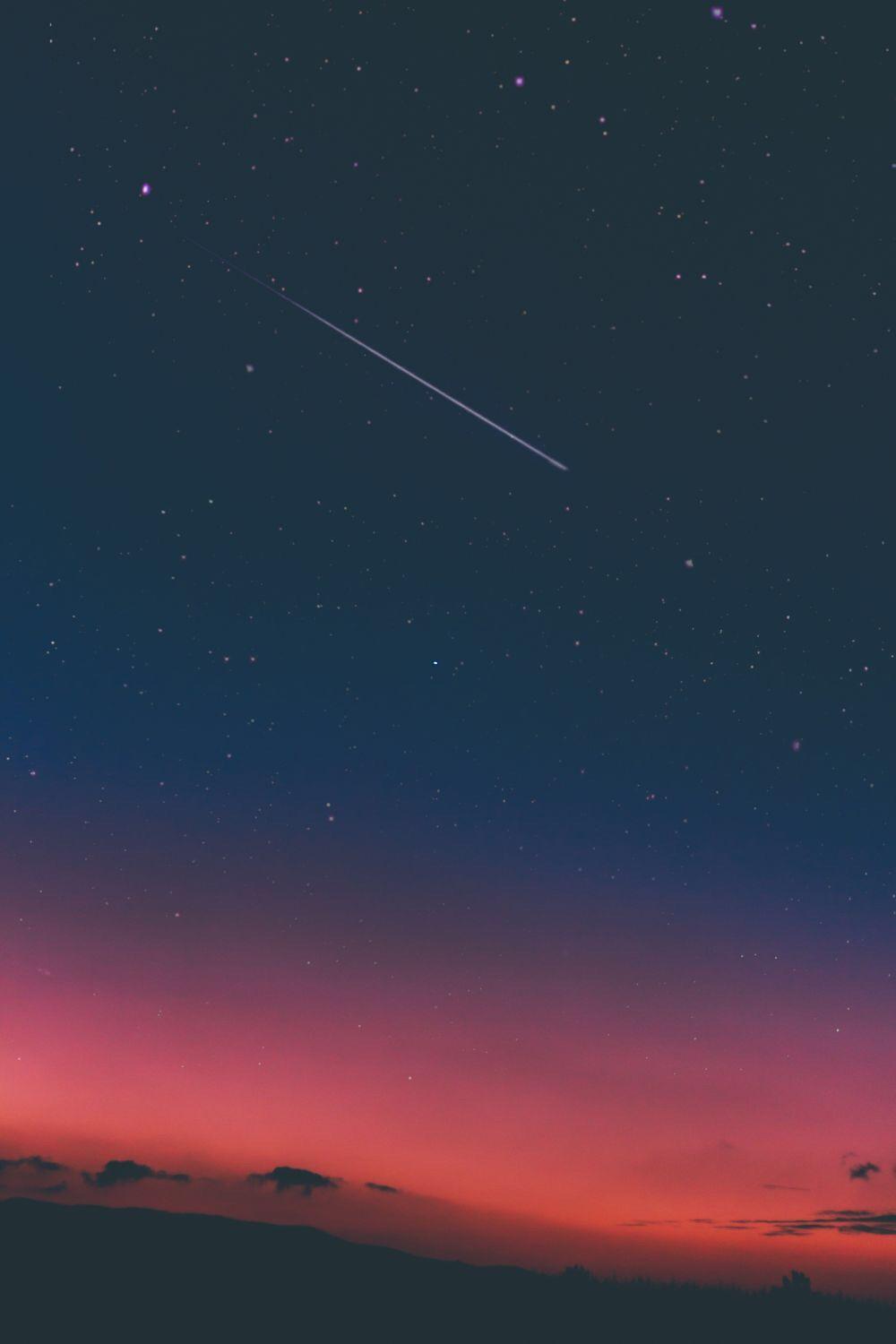 Stella cadente cielo notturno, 1000x1500 Full HD Verticale, Smartphone
