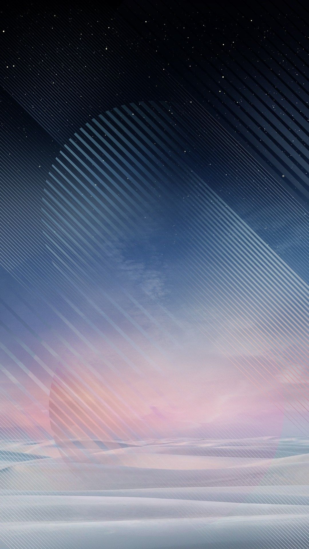 Cielo stellato su montagne innevate, 1080x1920 Full HD Verticale, Samsung Galaxy