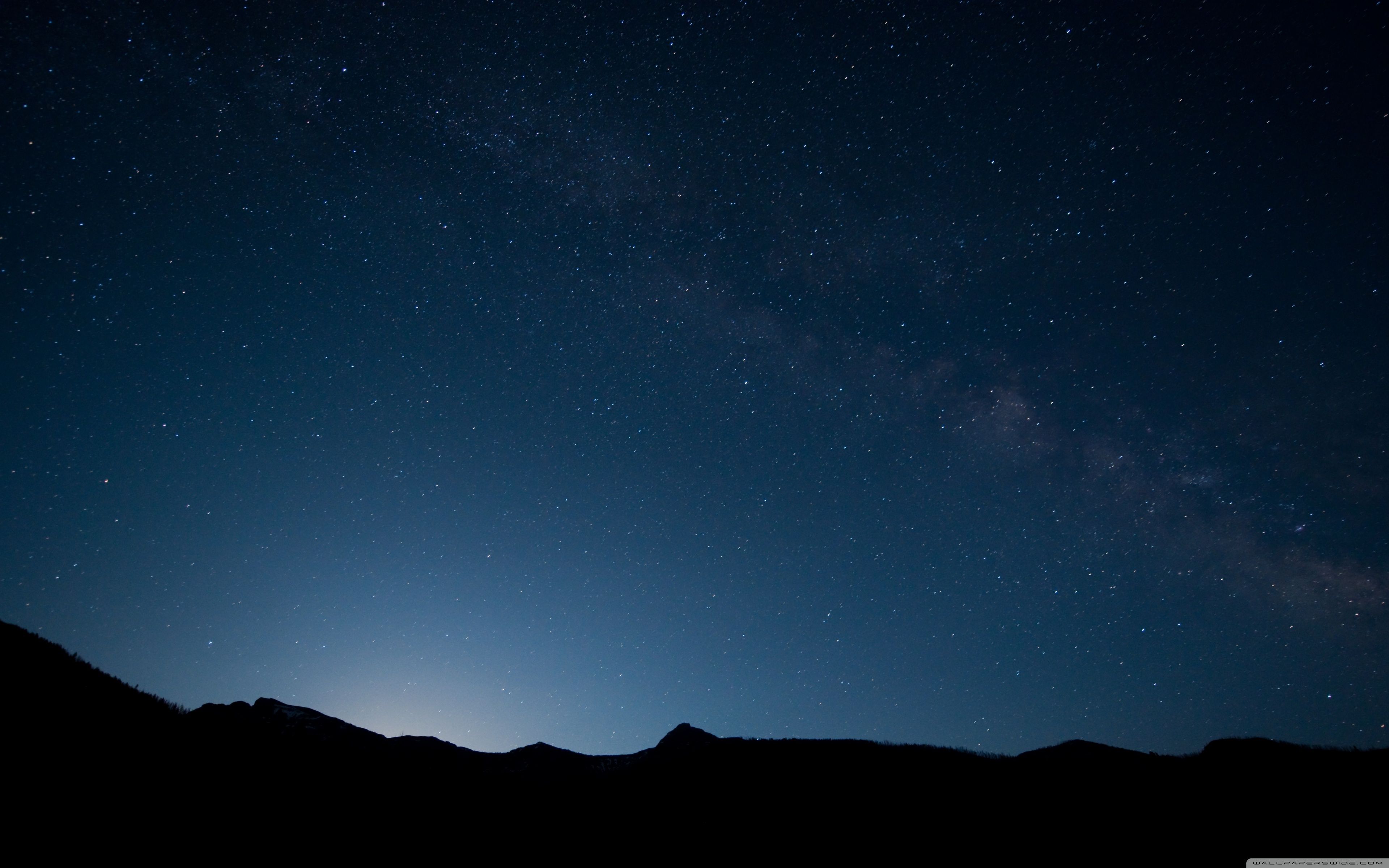 Cielo notturno stellato montagne, 3840x2400 Ultra HD, 4K TV
