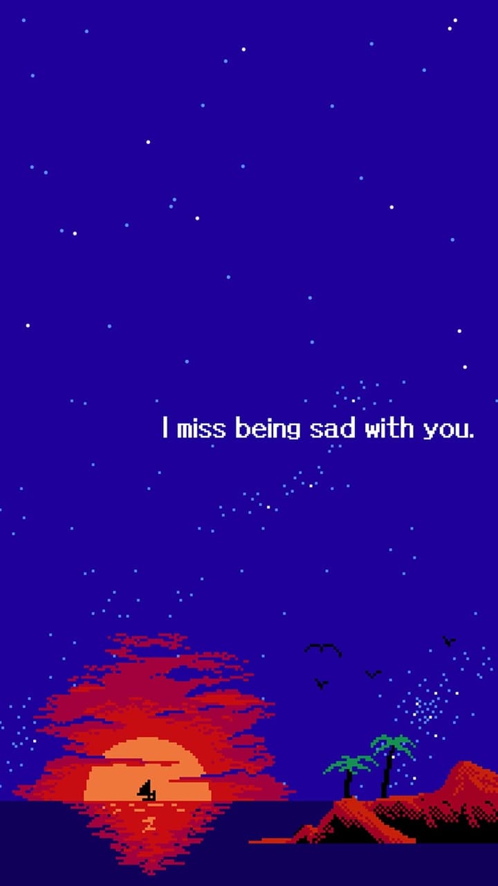 Cielo pixel art notturno tramonto, 720x1280 Verticale, Mobile