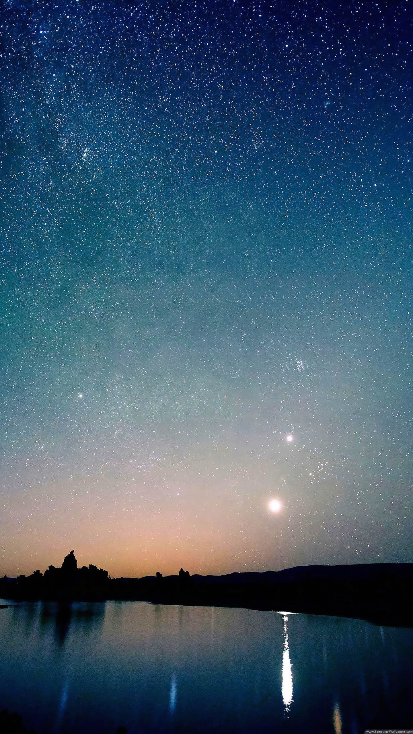 Cielo stellato notturno pixel art, 1440x2560 Full HD Verticale, Samsung Galaxy