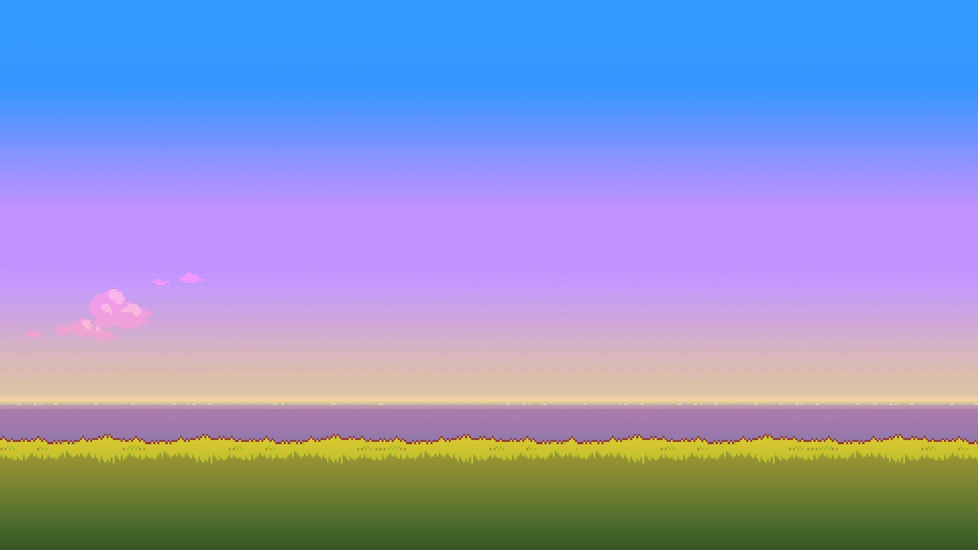 Cielo pixel art tramonto, 1920x1080 Full HD, PC Desktop