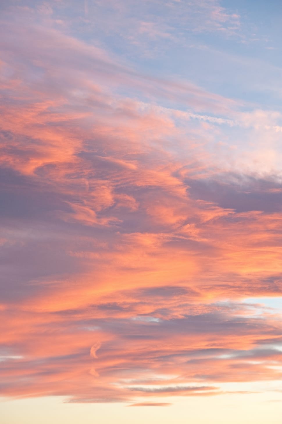 Cielo al tramonto rosa arancio, 970x1457 Verticale, Telefono