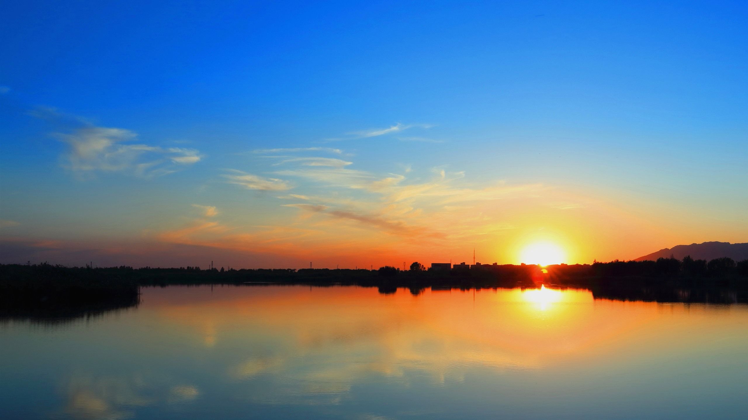 Tramonto su fiume calmo, 2560x1440 1440p, Monitor Gaming