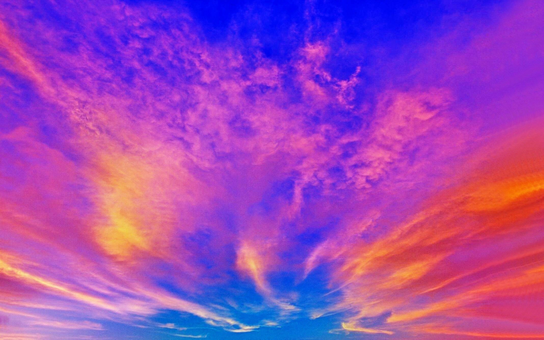 Cielo al tramonto rosso e blu, 2135x1333 alta risoluzione, Desktop