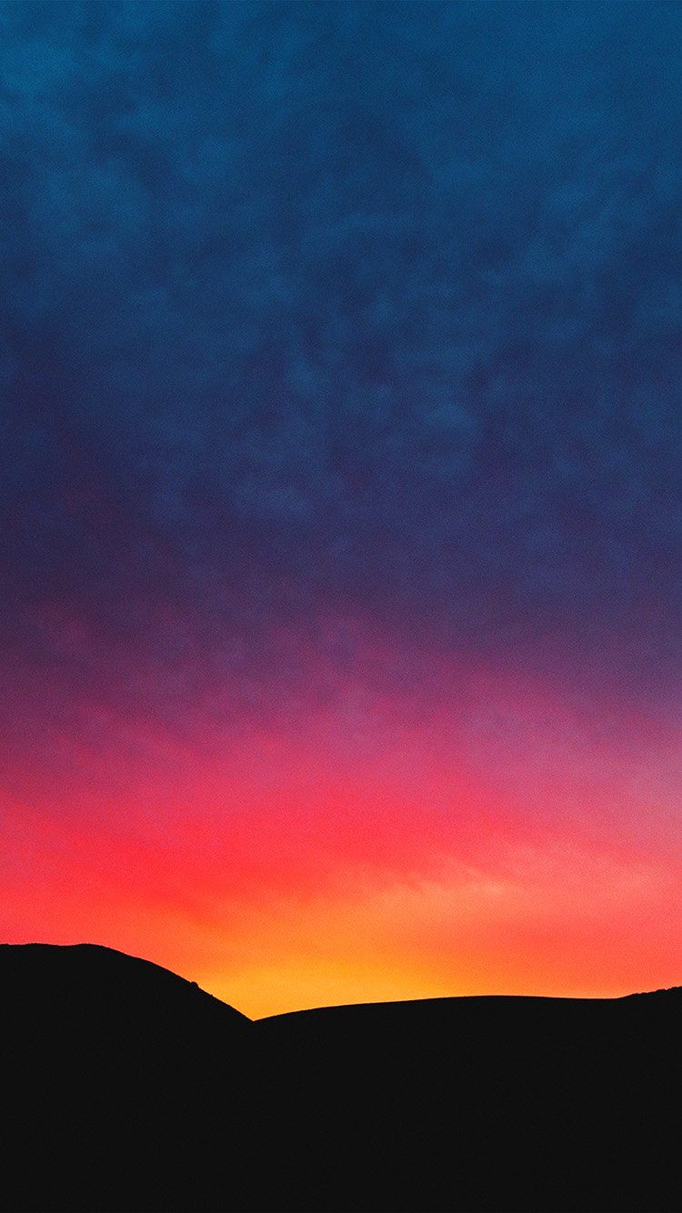 Tramonto cielo rosso blu, 750x1334 Verticale, iPhone