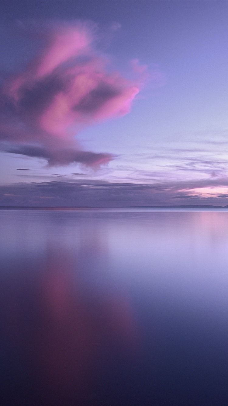 Lago cielo viola alba, 750x1334 Verticale, iPhone Pro