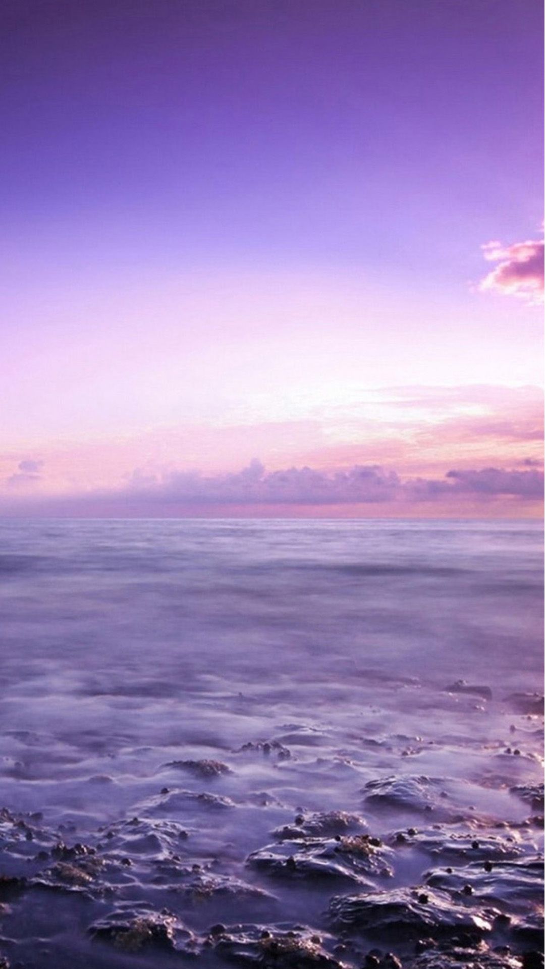 Cielo viola sul mare, 1080x1920 Verticale, iPhone Plus