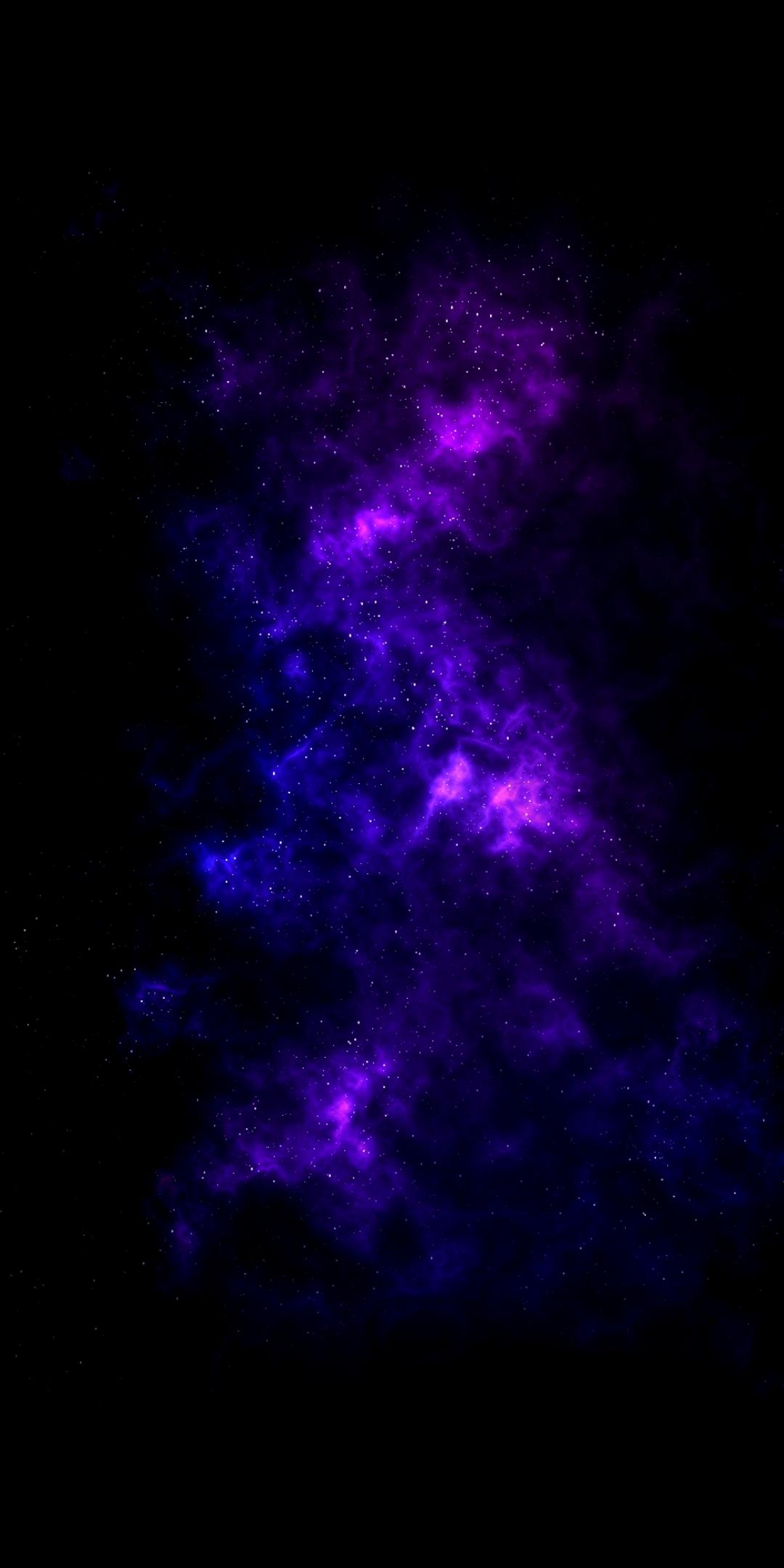 Cielo viola nebuloso notturno, 1080x2160 Full HD Verticale, iPhone