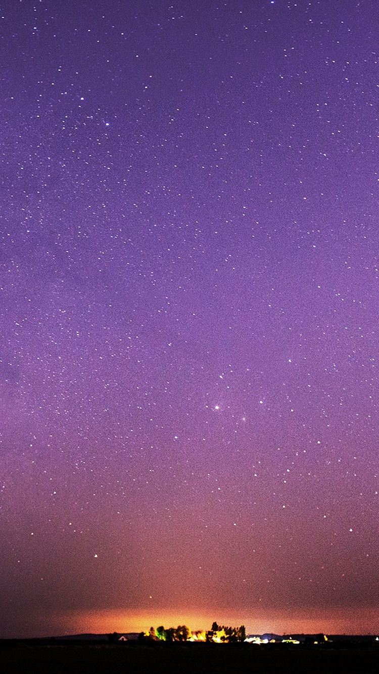 Cielo stellato viola notturno, 750x1334 Verticale, iPhone Pro