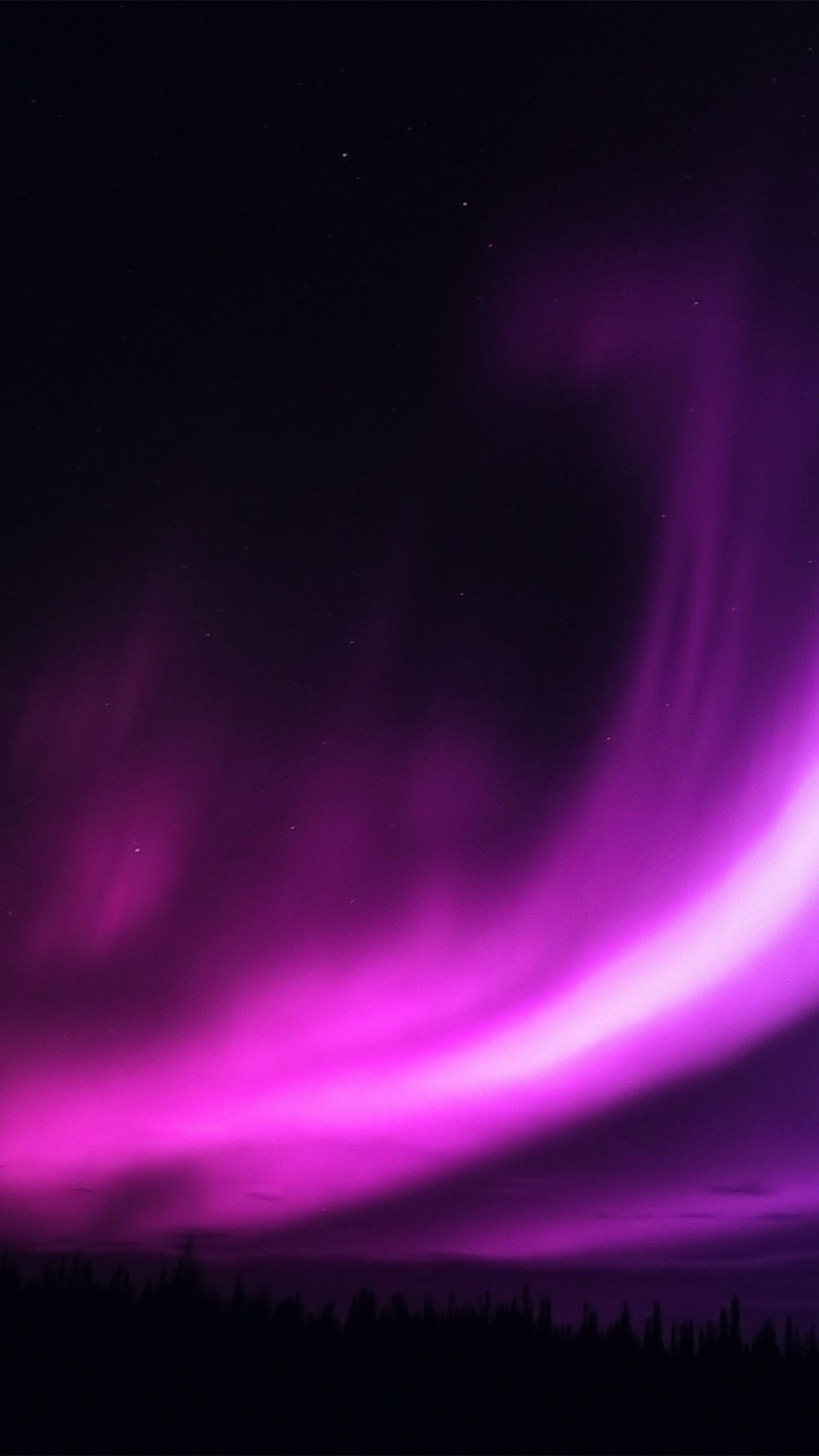 Aurora boreale cielo viola, 1242x2208 Verticale, iPhone Pro