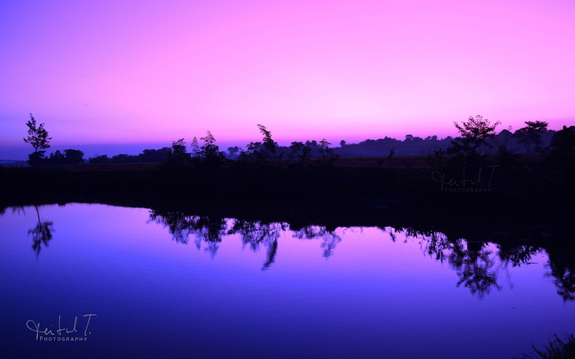 Cielo viola su lago, 1920x1200 Full HD+, PC
