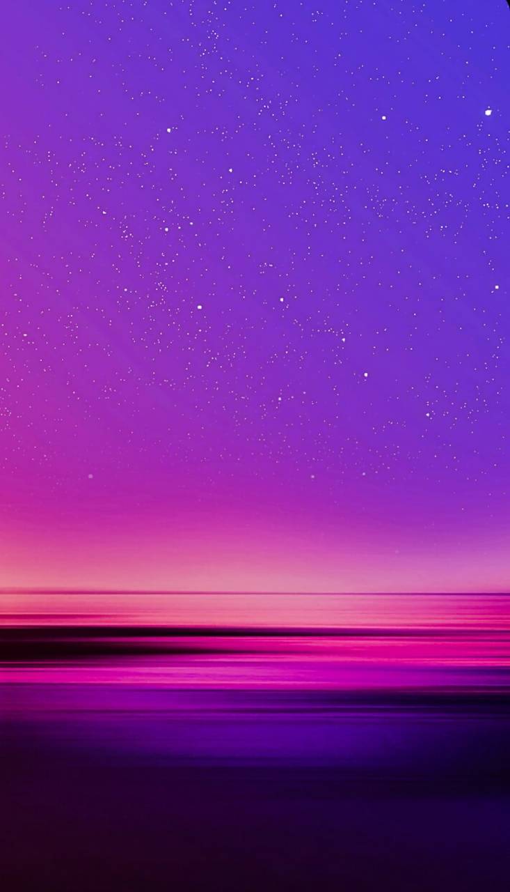 Cielo viola stellato sul mare, 733x1280 Verticale, iPhone