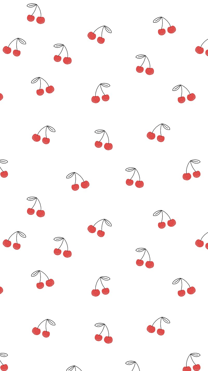 Pattern ciliegie rosse sfondo bianco, 800x1421 Verticale, OnePlus
