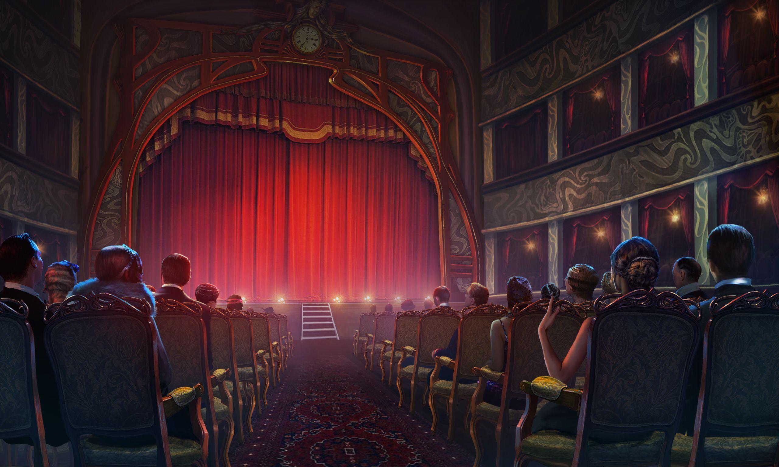 Teatro con sipario rosso, 2560x1536 QHD, Laptop