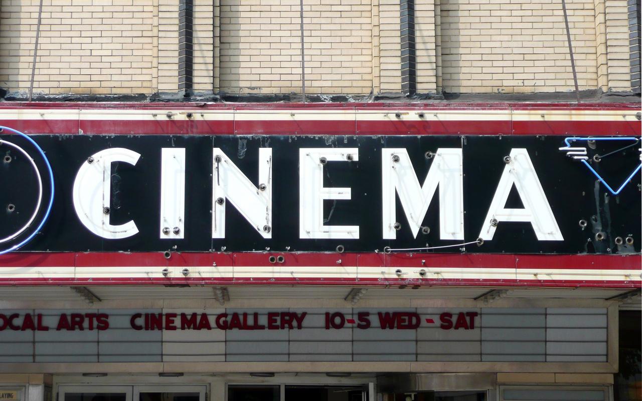 Insegna vintage Cinema retrò, 1280x800 720p, PC