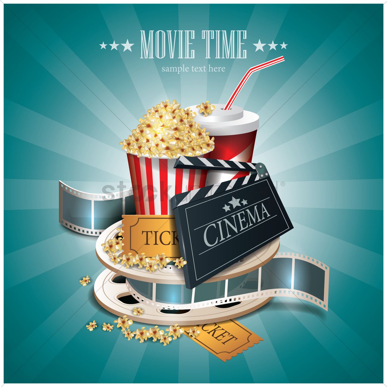 Popcorn ciak pellicola cinema, 1300x1300 HD, Notebook Gaming