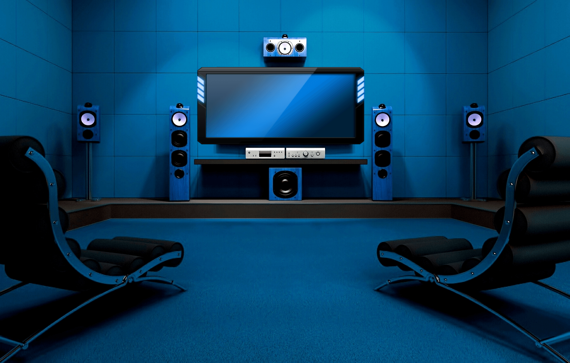 Home cinema blu con poltrone, 1883x1200 HD Ready, Desktop