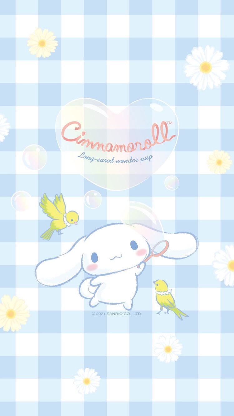 Cinnamoroll cane bianco a quadretti, 750x1334 Verticale, Telefono