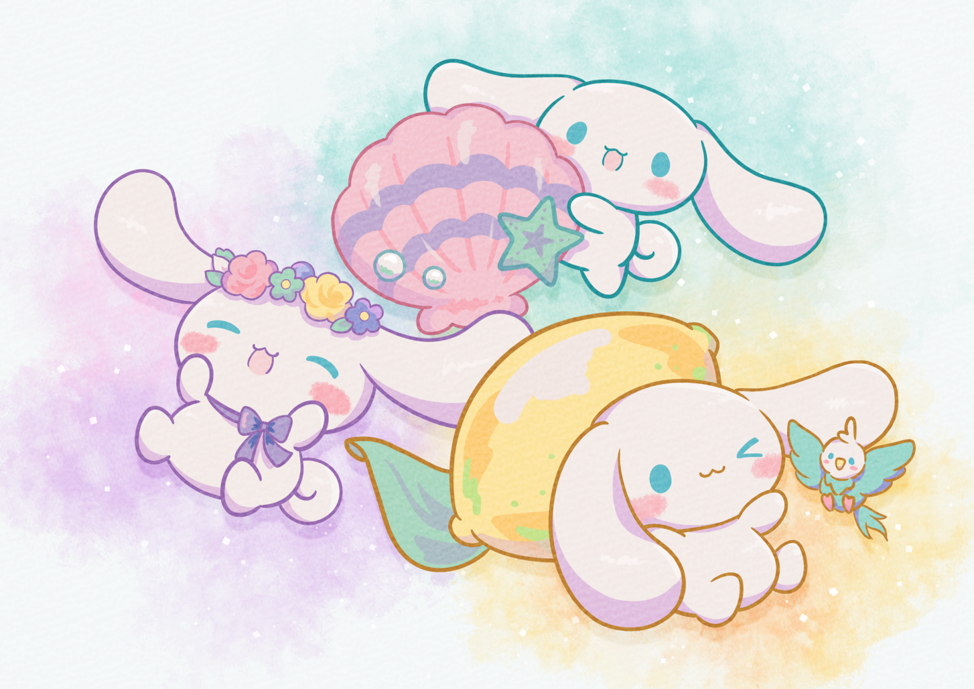 Cinnamoroll amici pastello, 1920x1358 Full HD+, PC