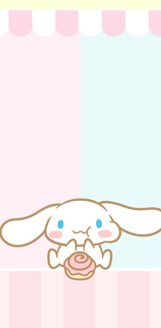 Cinnamoroll con ciambella rosa, 630x1280 Verticale, POCO