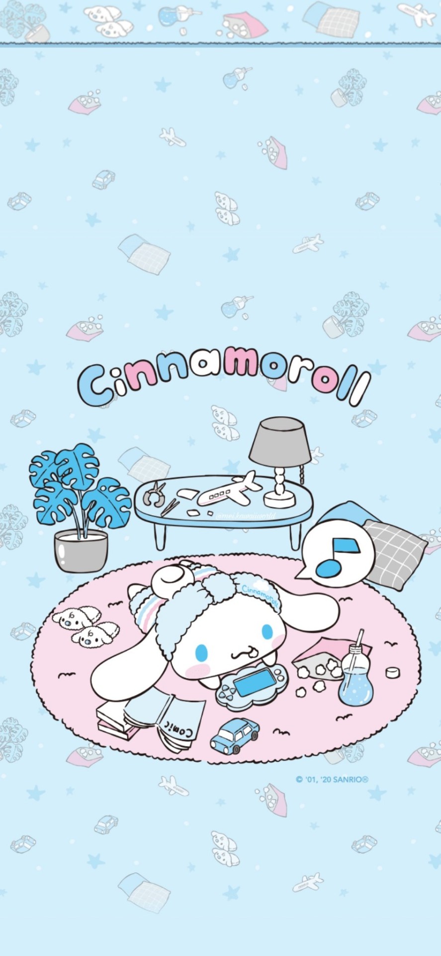 Cinnamoroll cane bianco stanza, 887x1920 Full HD Verticale, iPhone