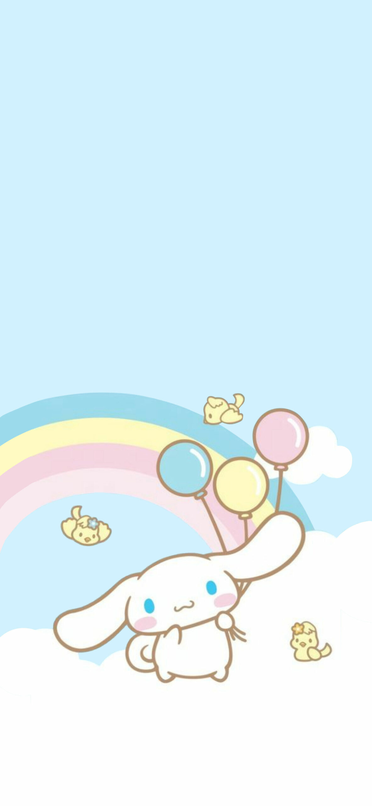Cinnamoroll con arcobaleno e palloncini, 1183x2560 Verticale, Telefono