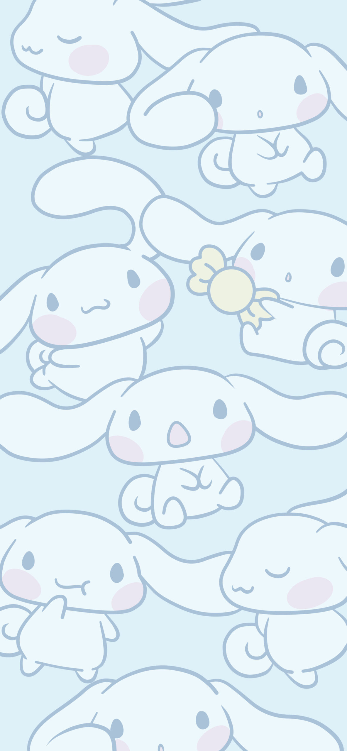 Cinnamoroll pattern azzurro, 1183x2560 Verticale, Mobile