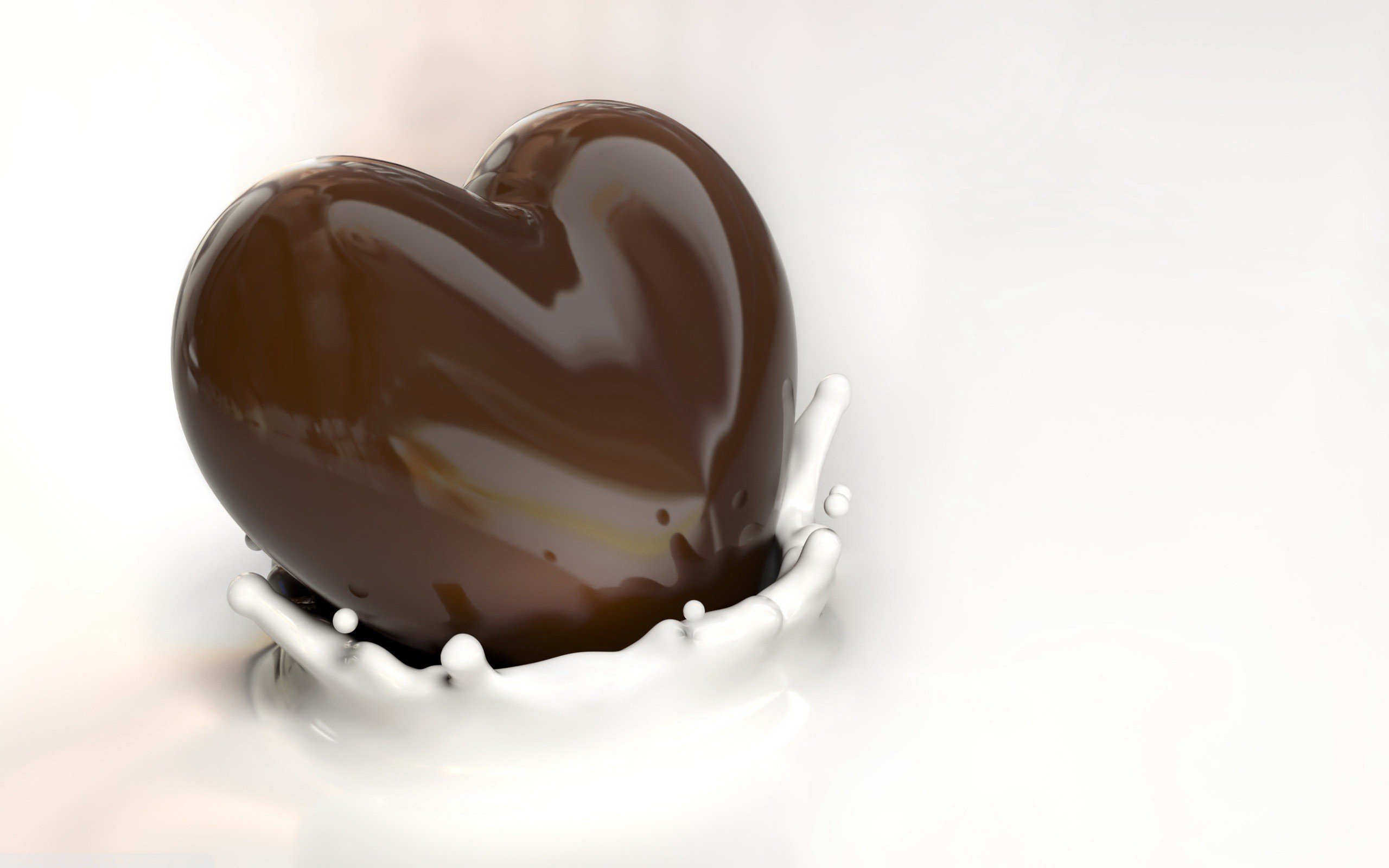 Cuore di cioccolato con latte, 2560x1600 WQXGA, Laptop