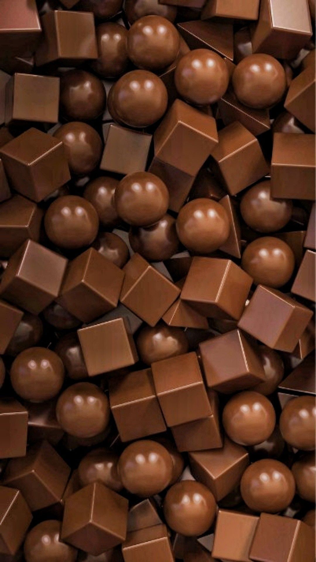 Cubi e sfere di cioccolato, 1080x1920 Verticale, Mobile