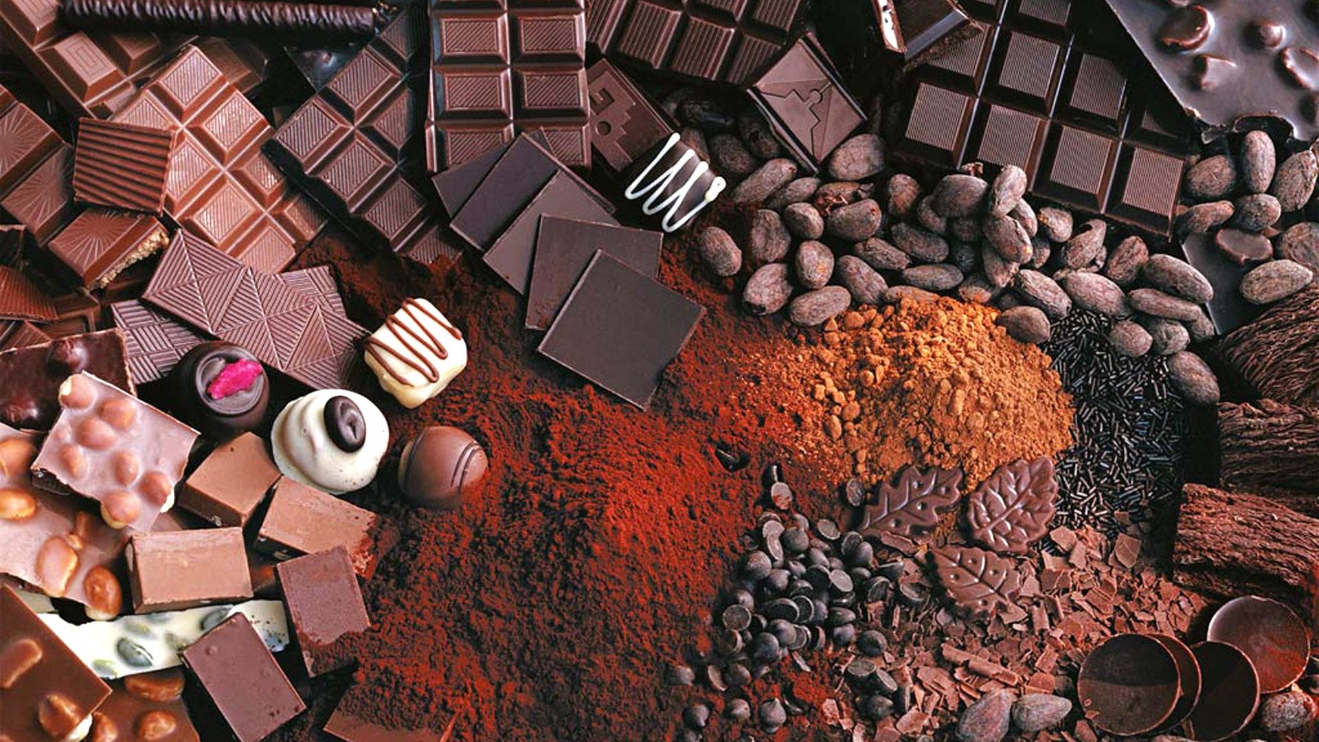 Pezzi di cioccolato e cacao, 1920x1080 1080p, PC Desktop