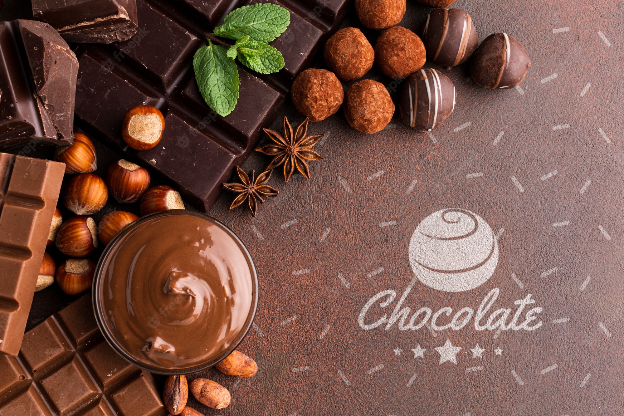 Cioccolato tavolette e nocciole, 2000x1333 alta risoluzione, Laptop