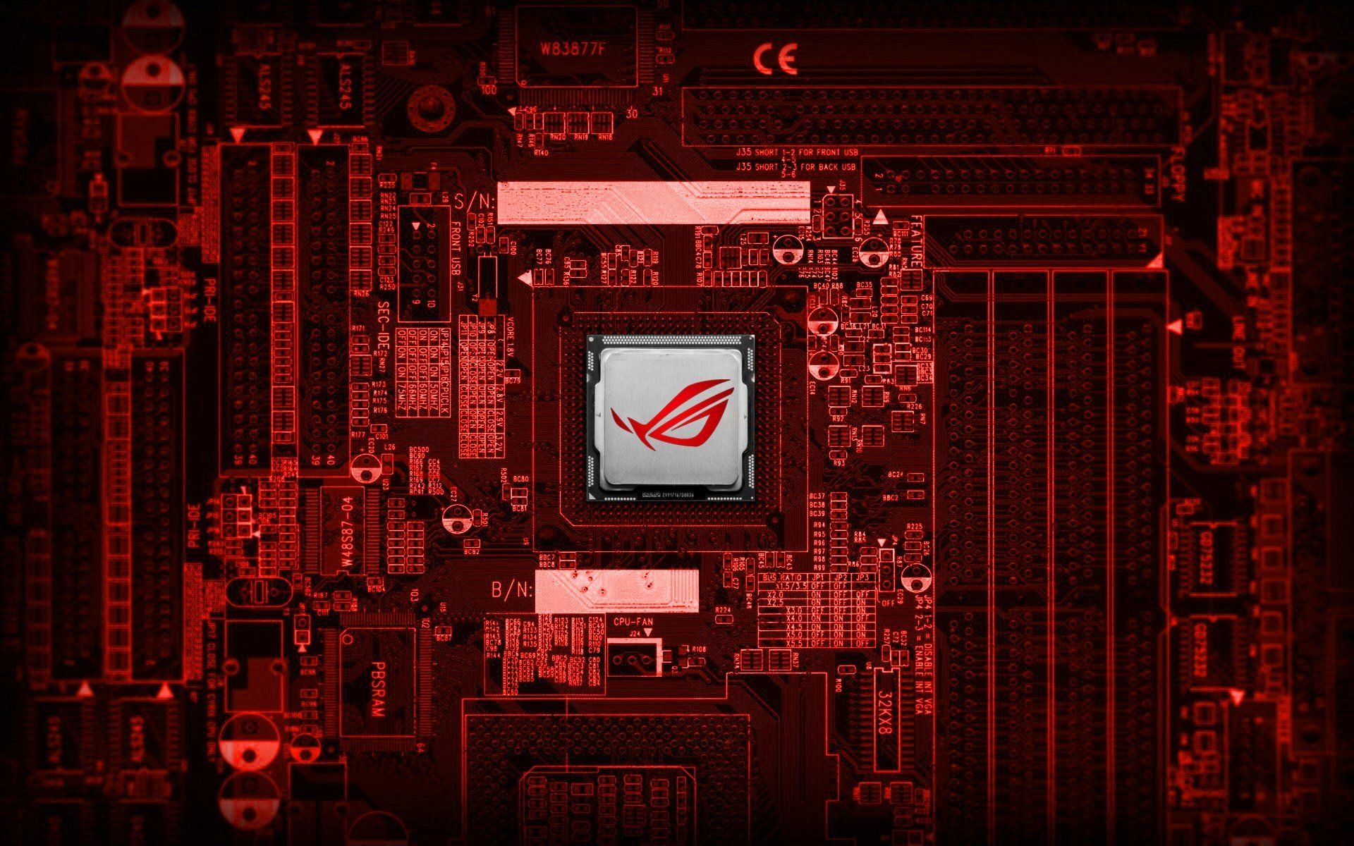 Scheda madre ASUS ROG rossa, 1920x1200 Full HD+ WUXGA, PC Desktop