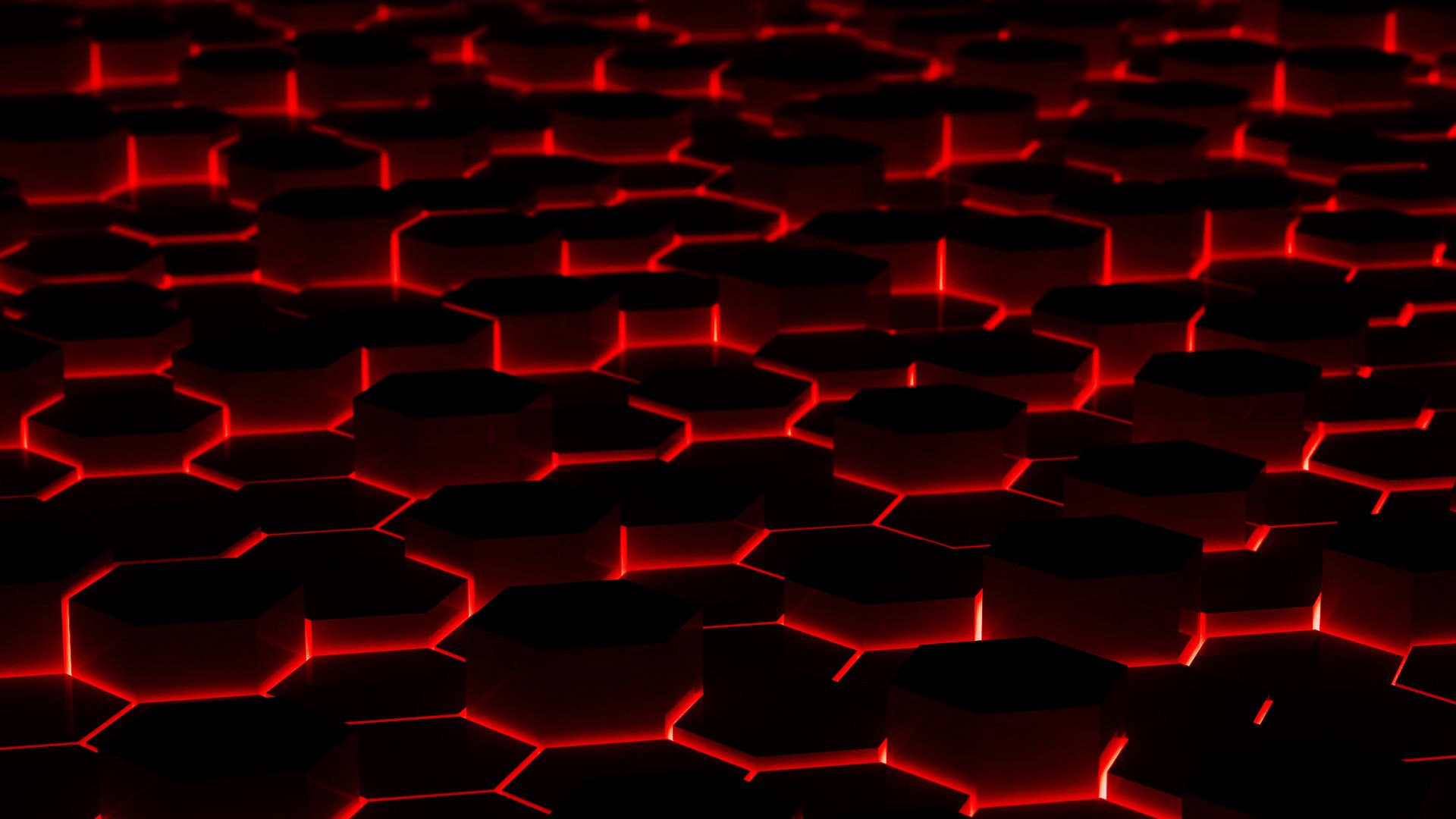 Griglia esagonale rossa luminosa, 1920x1080 1080p, PC Desktop