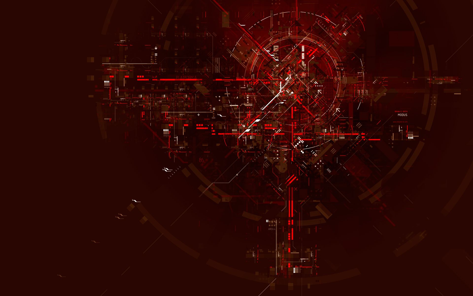 Circuiti elettronici astratti rossi, 1920x1200 Full HD+ WUXGA, Desktop