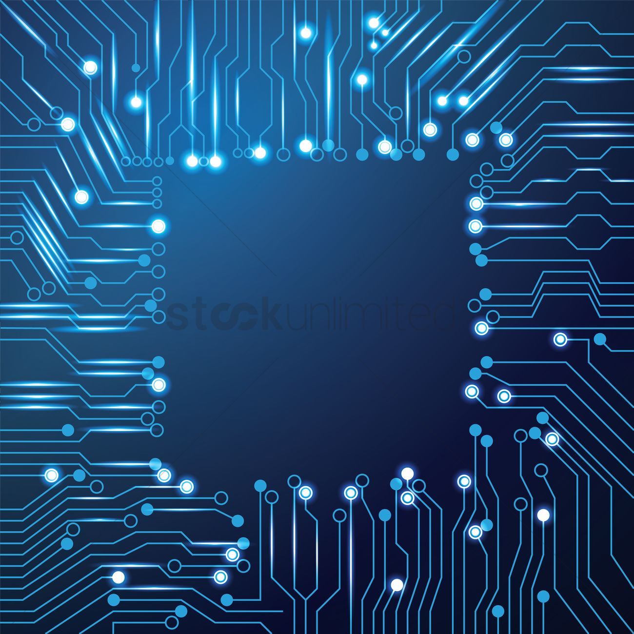 Cerchi digitali astratti blu, 1366x768 HD, Desktop